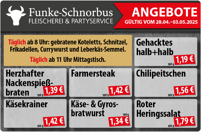 Unsere Angebote und Aktionen für diese Woche!